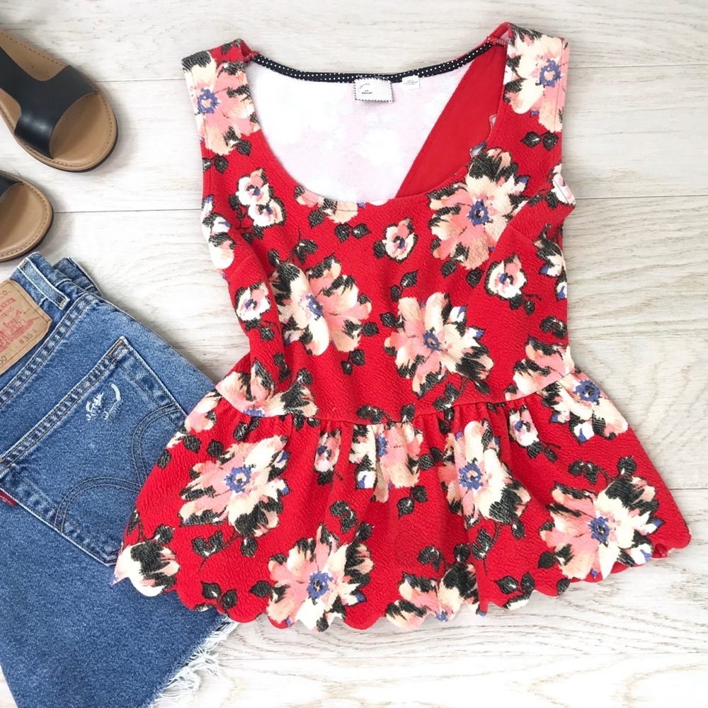 Anthropologie / Postmark Clovelly Floral Peplum M